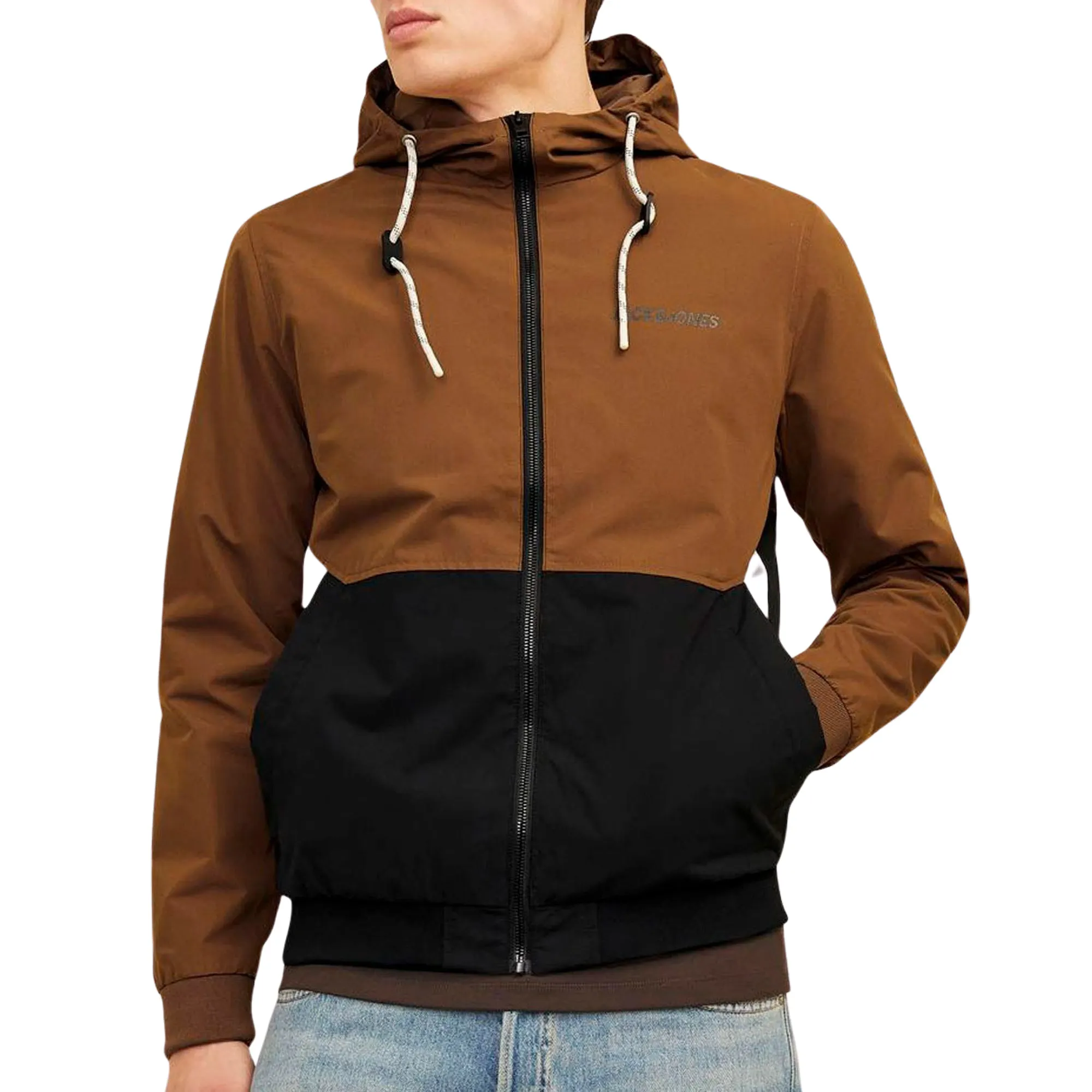 Jack & Jones Rush Blocking Hood Bomber Jacket Men | Plutosport